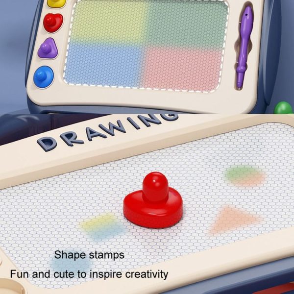 Children Drawing Board Magnetic Writing Board Colorful Baby Doodle Board Toy, Color: Small Blue - Image 6