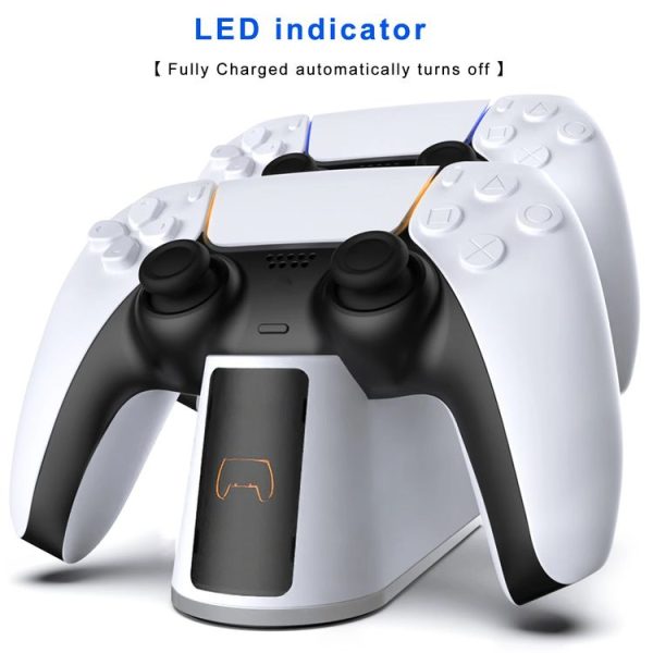 PS5 Handle Charger Colorful Grip Double Fast Charging LED Lamp Seat Charger - Image 4