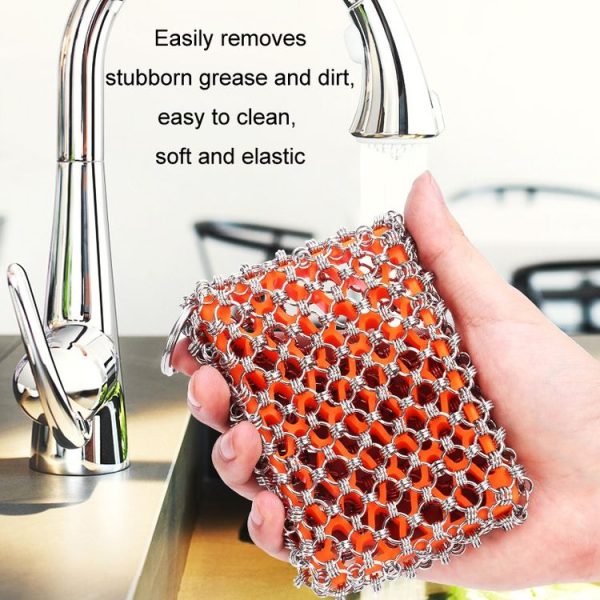 Stainless Steel High Temperature Resistant Silicone Brush Pot Cleaning Supplies, Specification: 3 Ring (Black) - Image 5