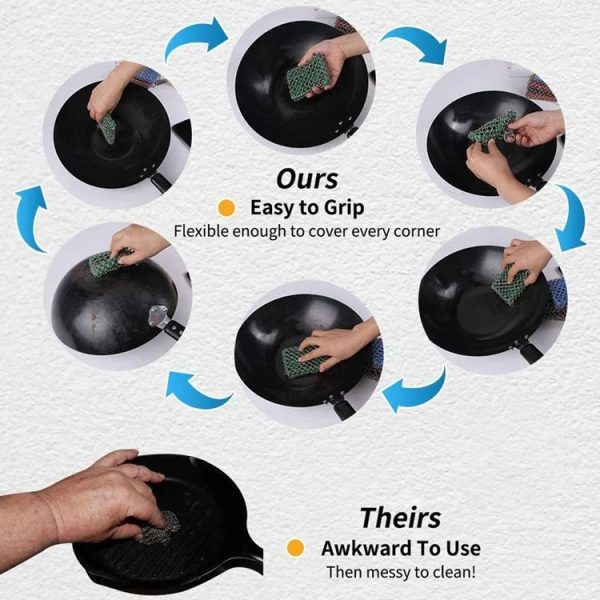 Stainless Steel High Temperature Resistant Silicone Brush Pot Cleaning Supplies, Specification: 3 Ring (Black) - Image 7