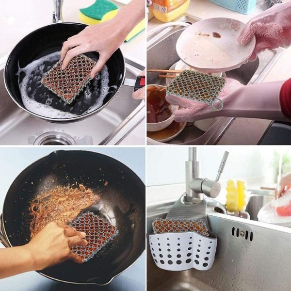 Stainless Steel High Temperature Resistant Silicone Brush Pot Cleaning Supplies, Specification: 3 Ring (Black) - Image 8