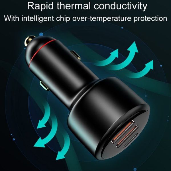 300W Vehicle Mini Fast Charging Charger Car One To Three Cigarette Lighter - Image 4