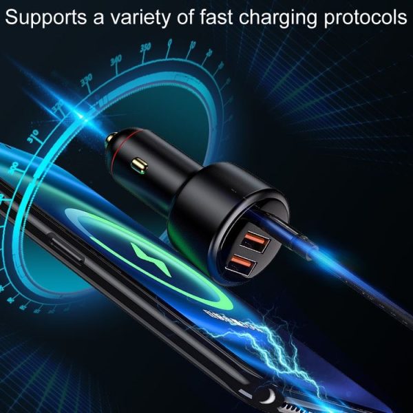 300W Vehicle Mini Fast Charging Charger Car One To Three Cigarette Lighter - Image 5