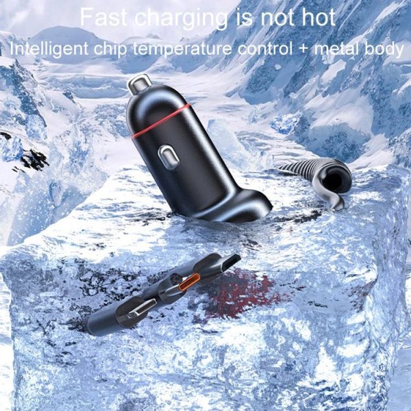 Vehicle Mini Fast Charging Charger Car One To Three Cigarette Lighter, Model: Regular Version - Image 3