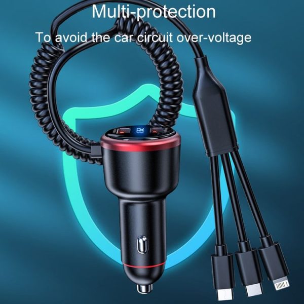 Vehicle Mini Fast Charging Charger Car One To Three Cigarette Lighter, Model: Regular Version - Image 6