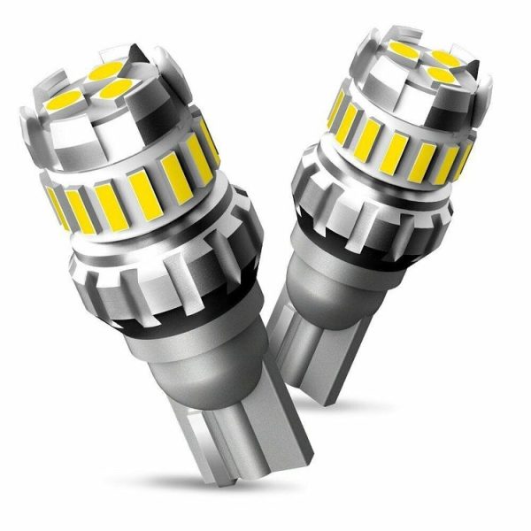 2pcs T10 3030+4014 18LED Constant Current Decoder Indicator Light Reversing Light (White) - Image 2
