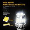2pcs T10 3030+4014 18LED Constant Current Decoder Indicator Light Reversing Light (White) - Image 3