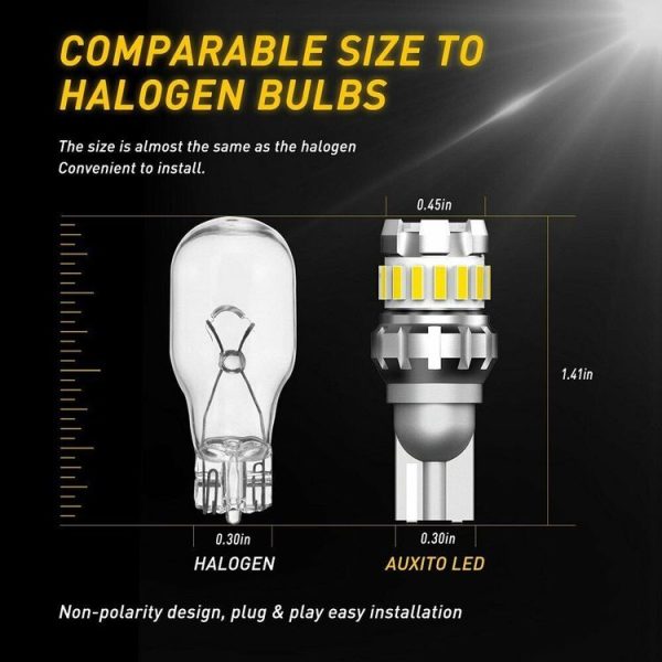 2pcs T10 3030+4014 18LED Constant Current Decoder Indicator Light Reversing Light (White) - Image 4