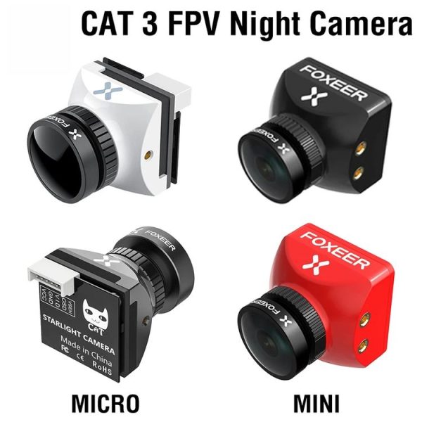 Foxeer Cat 3 Mini Black FPV Night Camera 1200TVL Starlight 0.00001Lux Camera For RC FPV Racing Drone - Image 2
