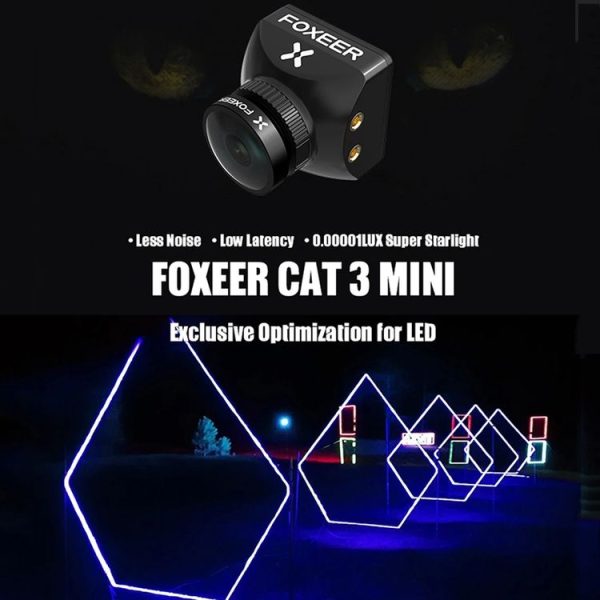 Foxeer Cat 3 Mini Black FPV Night Camera 1200TVL Starlight 0.00001Lux Camera For RC FPV Racing Drone - Image 4