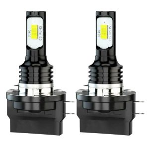 2pcs H11B 3570 2LED 80W Car Headlight Bulbs High Bright Fog Lights (White)