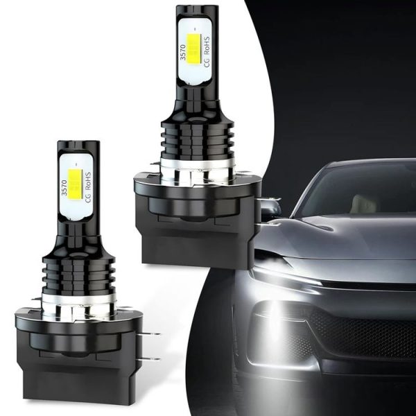 2pcs H11B 3570 2LED 80W Car Headlight Bulbs High Bright Fog Lights (White) - Image 2