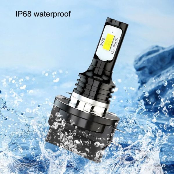2pcs H11B 3570 2LED 80W Car Headlight Bulbs High Bright Fog Lights (White) - Image 4