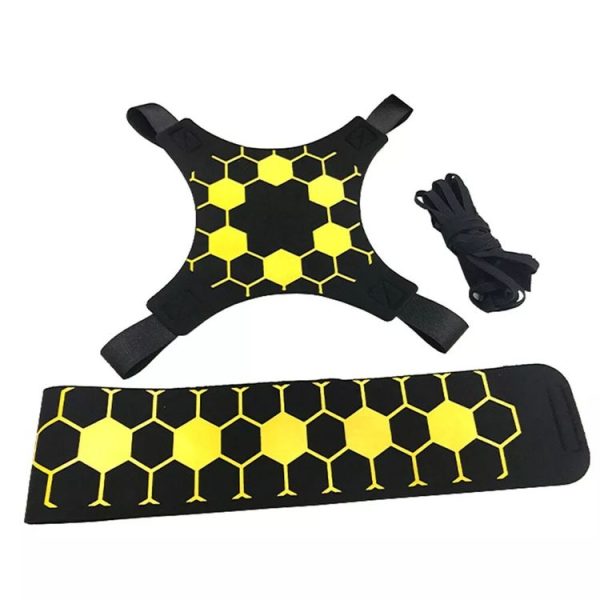 Soccer Kick Trainer Solo Football Training Aid with Adjustable Belt Training Juggle Band (Hexagonal) - Image 2