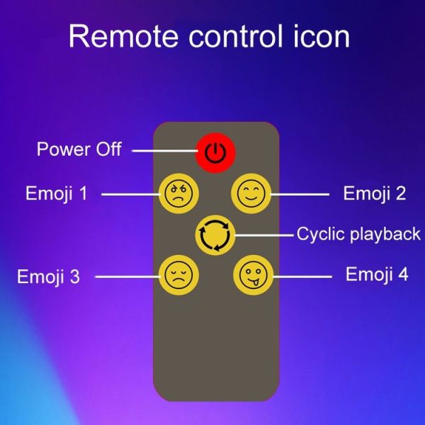 Car LED Funny Emoji Light Rear Windows Multifunctional Warning Smiley Light (Black) - Image 5