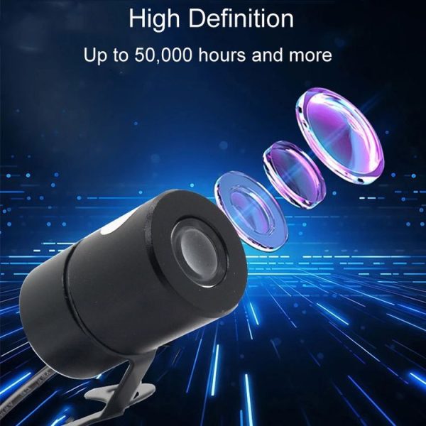 1pair Motorcycle Angel Wings Welcome Light LED Chassis Modified Wings Projector Light (White) - Image 5