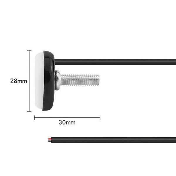2pcs 23mm Motorcycle Eagle Eye Light Reverse Rearview Mirror Spotlight (White) - Image 3