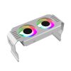 Desktop ARGB Memory Cooler PWM Temperature Control Dual Fan, For DDR / DDR2 / DDR3 / DDR4 / DDR5 (White)