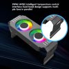 Desktop ARGB Memory Cooler PWM Temperature Control Dual Fan, For DDR / DDR2 / DDR3 / DDR4 / DDR5 (White) - Image 7