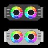 Desktop ARGB Memory Cooler PWM Temperature Control Dual Fan, For DDR / DDR2 / DDR3 / DDR4 / DDR5 (White) - Image 9