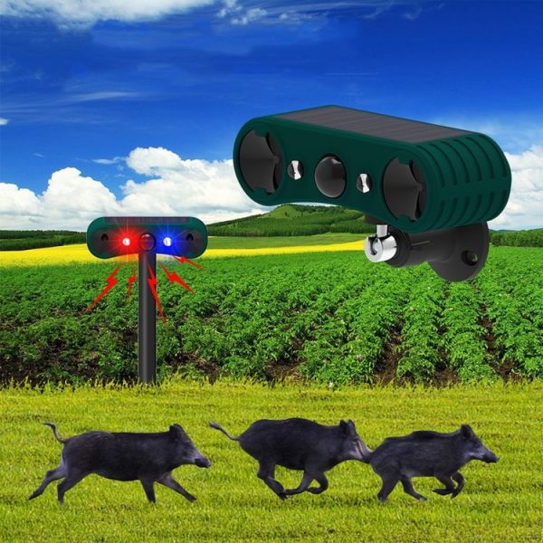N911W Solar Powered Mouse Repeller Alarm Infrared Sensor Animal Repellent (Green) - Image 2