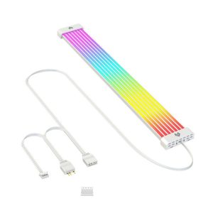 AOSOR AL300 Computer Glow Line ARGB Neon Cable Motherboard Chassis Light Strip Light Board Decoration (White)