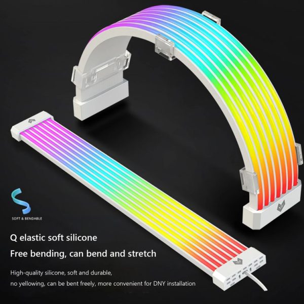 AOSOR AL300 Computer Glow Line ARGB Neon Cable Motherboard Chassis Light Strip Light Board Decoration (White) - Image 6
