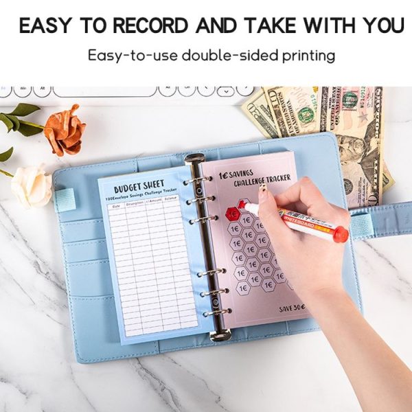 48 Sheets Euro Edition Savings Challenge Trackers A6 Money Saving Budget Planner Cards - Image 6