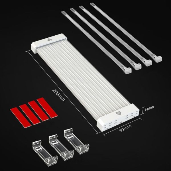 AOSOR Al200 Neon Cable Computer Motherboard Graphics Card Glow Board Power Supply Line Decoration (White) - Image 10