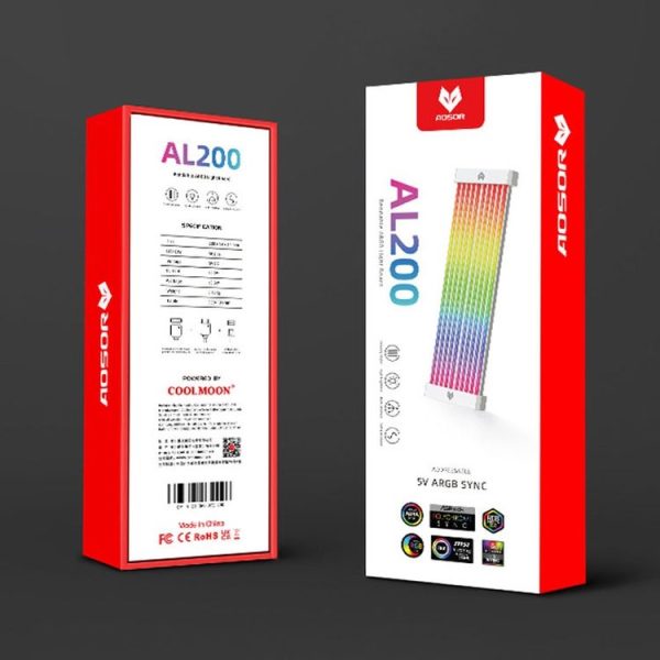 AOSOR Al200 Neon Cable Computer Motherboard Graphics Card Glow Board Power Supply Line Decoration (White) - Image 11