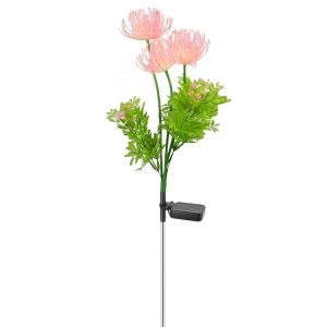 Solar Garden Decorative Lights LED Outdoor Glowing Petals Waterproof Ground Plug Ambient Lights (Flowers)