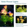 Solar Garden Decorative Lights LED Outdoor Glowing Petals Waterproof Ground Plug Ambient Lights (Flowers) - Image 4