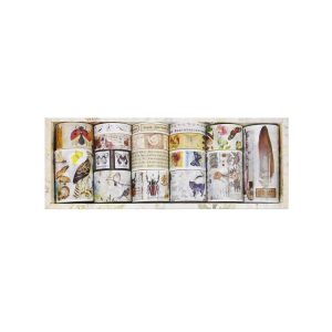 18rolls / Box Nostalgic Memory Washi Tape Set Retro Style DIY Scrapbook Stickers, Style: Forest Dense Language