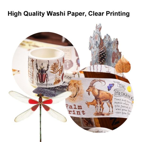 18rolls / Box Nostalgic Memory Washi Tape Set Retro Style DIY Scrapbook Stickers, Style: Forest Dense Language - Image 5