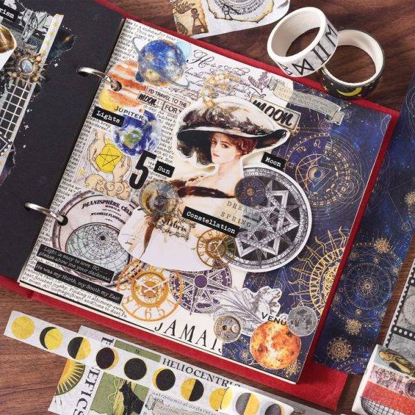 18rolls / Box Nostalgic Memory Washi Tape Set Retro Style DIY Scrapbook Stickers, Style: Forest Dense Language - Image 9