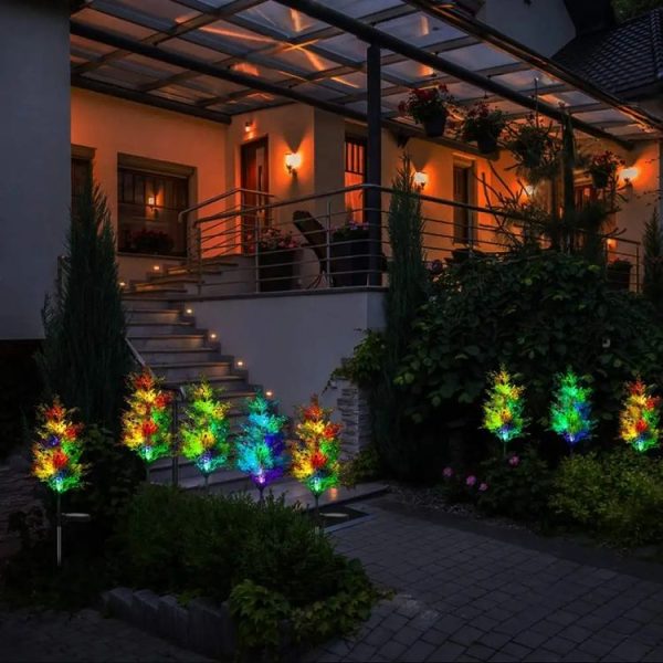 Solar Ground Lamp LED Garden Decorative Landscape Lights Villa Lawn Lights (Christmas Tree) - Image 8