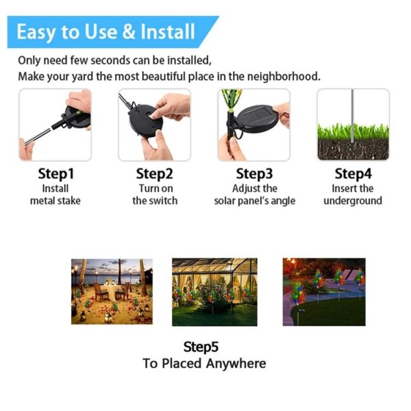 Solar Ground Lamp LED Garden Decorative Landscape Lights Villa Lawn Lights (Christmas Tree) - Image 9