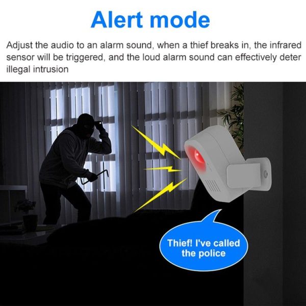 N911P Intelligent Infrared Sensor Recordable Doorbell Welcome Voice Prompt Loudspeaker - Image 5
