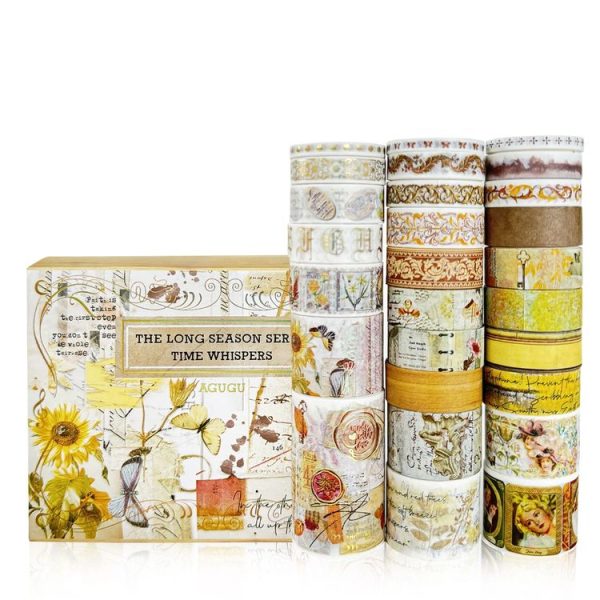 27rolls / Box Long Season Washi Tape DIY Scrapbook Stickers (Whispers Time)