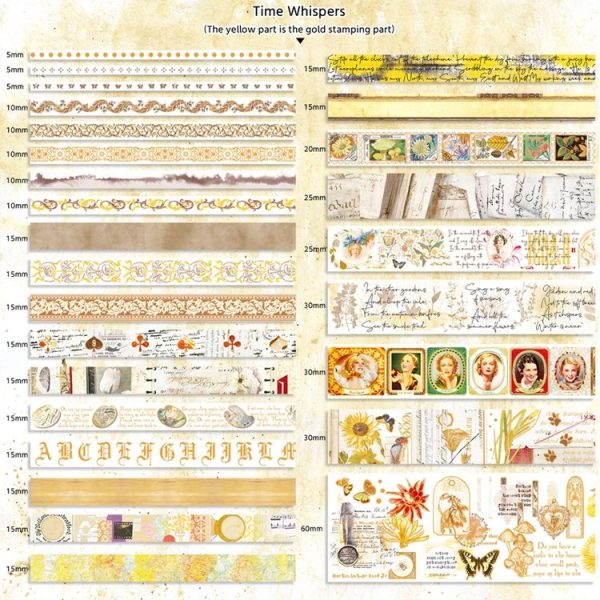 27rolls / Box Long Season Washi Tape DIY Scrapbook Stickers (Whispers Time) - Image 3