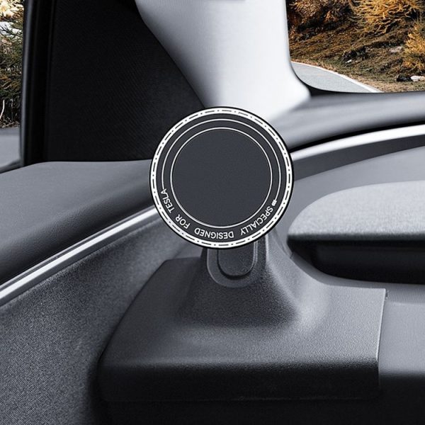 2024 Tesla Model 3 Left-hand Drive Air Outlet Magnetic Car Phone Holder (Dashboard Base) - Image 2