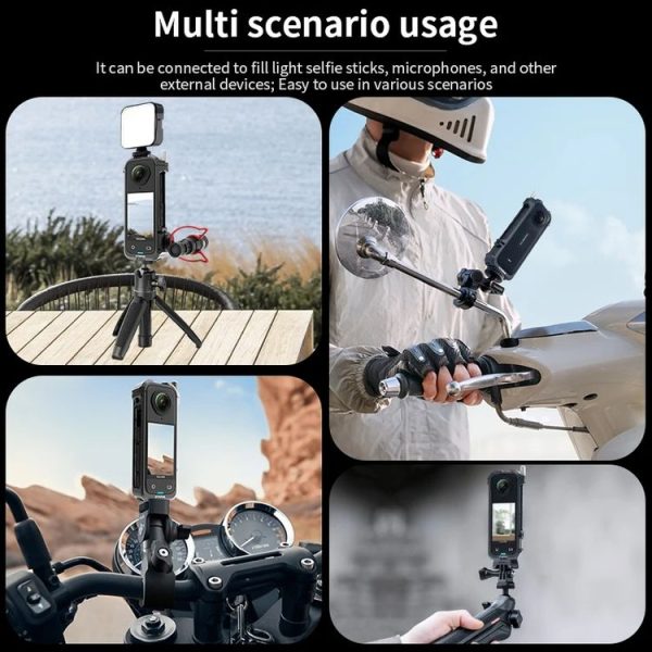 Insta360 X4 CYNOVA Metal Rabbit Cage + Lens Cover Set Protective Accessories (Black) - Image 9