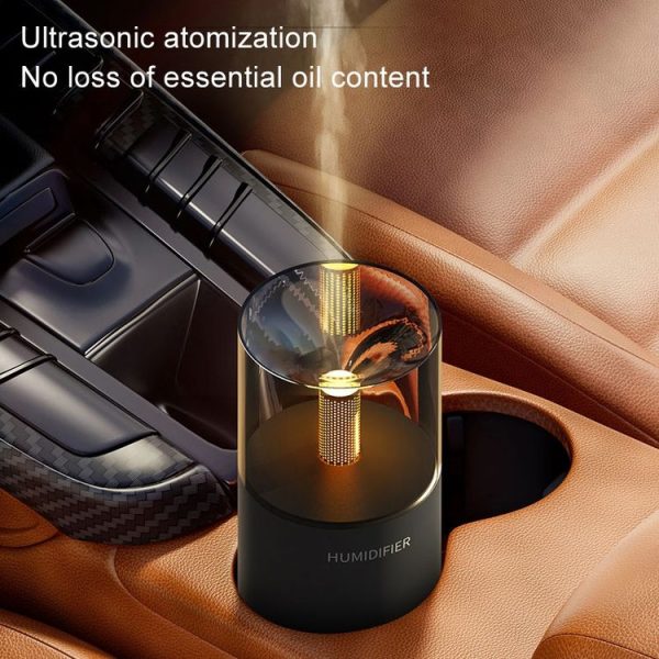 Candle Flame Aromatherapy Diffuser Automatic Scent Sprayer Mini Ambiance Candle Light Humidifier (129 White) - Image 5
