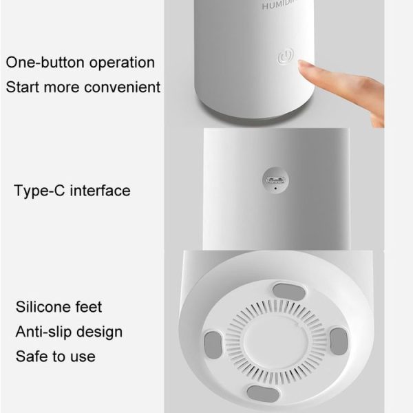 Candle Flame Aromatherapy Diffuser Automatic Scent Sprayer Mini Ambiance Candle Light Humidifier (129 White) - Image 8