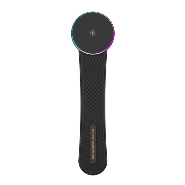 15W Car Magnetic Wireless Charging Cell Phone Holder With Ambient Light
