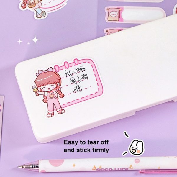4sheets / Pack Waterproof Name Labels for Kids - Tear-Resistant, Self-Adhesive, Handwritten Stickers (Qiao Qiao) - Image 5