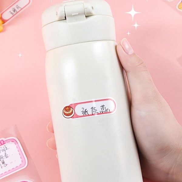 4sheets / Pack Waterproof Name Labels for Kids - Tear-Resistant, Self-Adhesive, Handwritten Stickers (Qiao Qiao) - Image 7