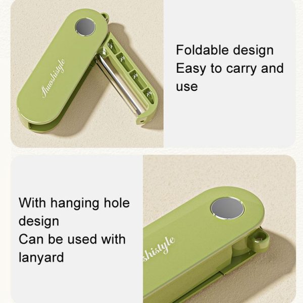 Folding Storage Kitchen Home Cutting Knife Outdoor Portable Stainless Steel Fruit Plane Peeling Device (Purple) - Image 7