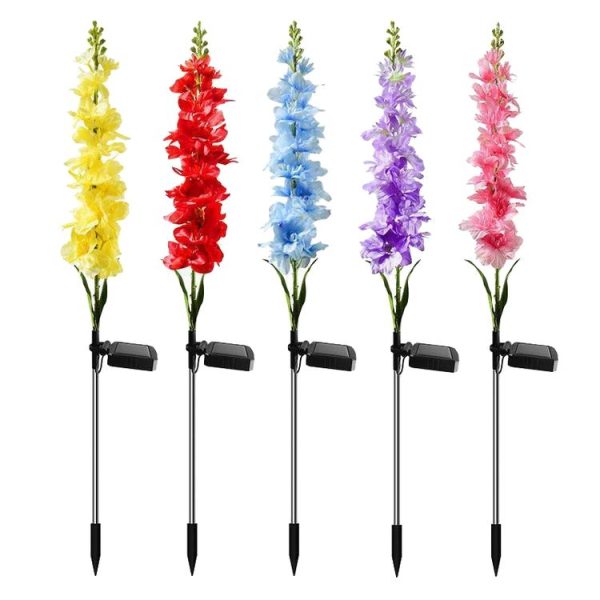 Solar Lawn Lamp LED Simulation Flower Garden Decorative Atmosphere Lights, Style: Hyacinth - Image 2