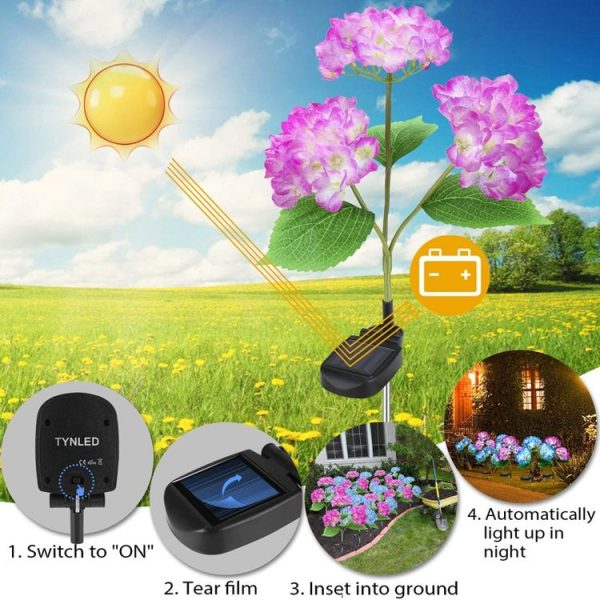 Solar Lawn Lamp LED Simulation Flower Garden Decorative Atmosphere Lights, Style: Hyacinth - Image 3